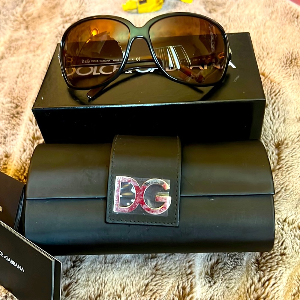 Black Dolce & Gabbana sunglasses with case and box